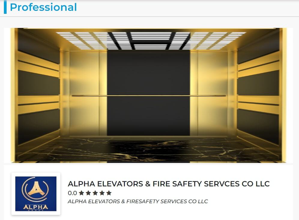 ALPHA ELEVATORS & FIRE SAFETY SERVCES CO LLC - elevator companies in oman - Delfar ALPHA ELEVATORS & FIRE SAFETY SERVCES CO LLC - elevator companies in oman - Delfar
