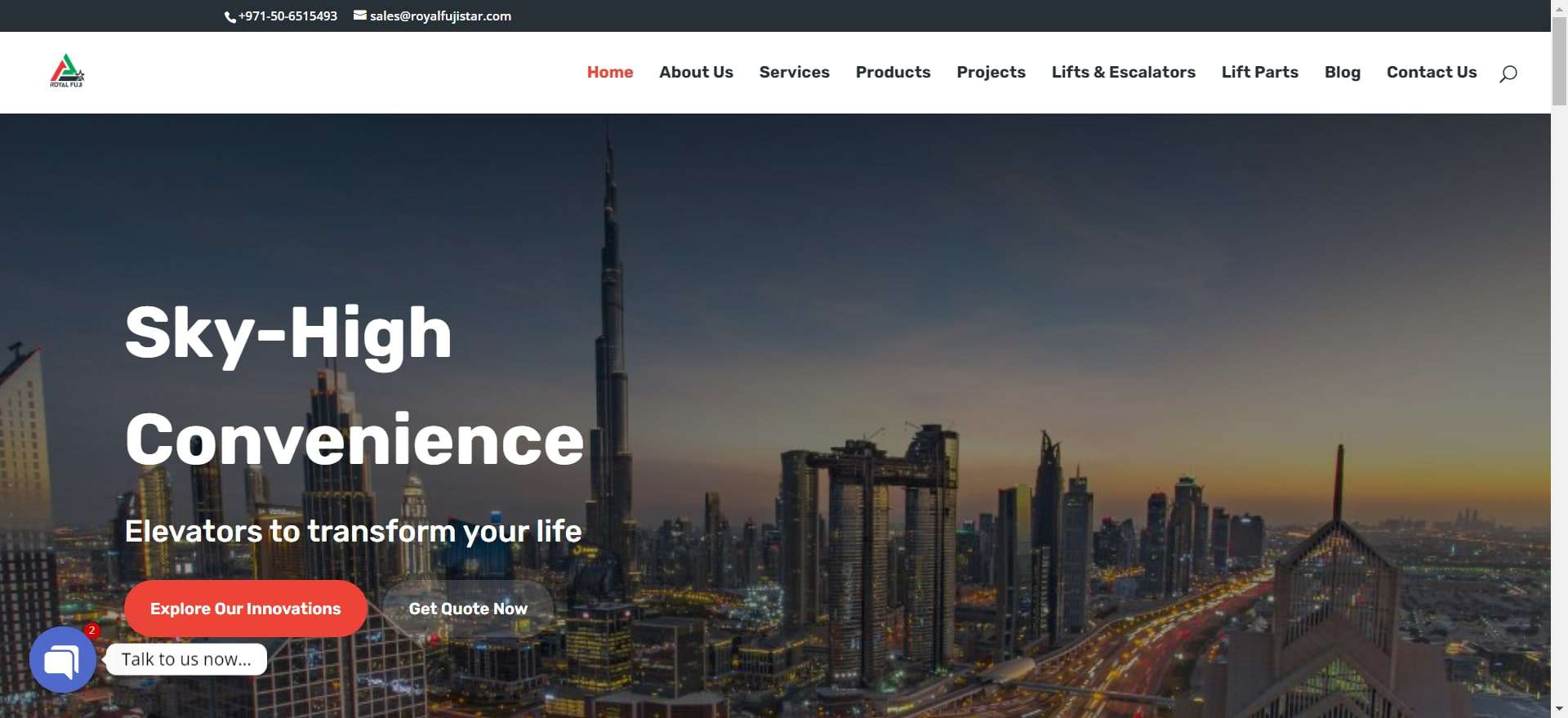 Royal Fuji Star - elevator company in sharjah - Delfar