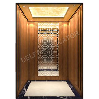 Nice wood decoration mirror etched st.st.home elevator