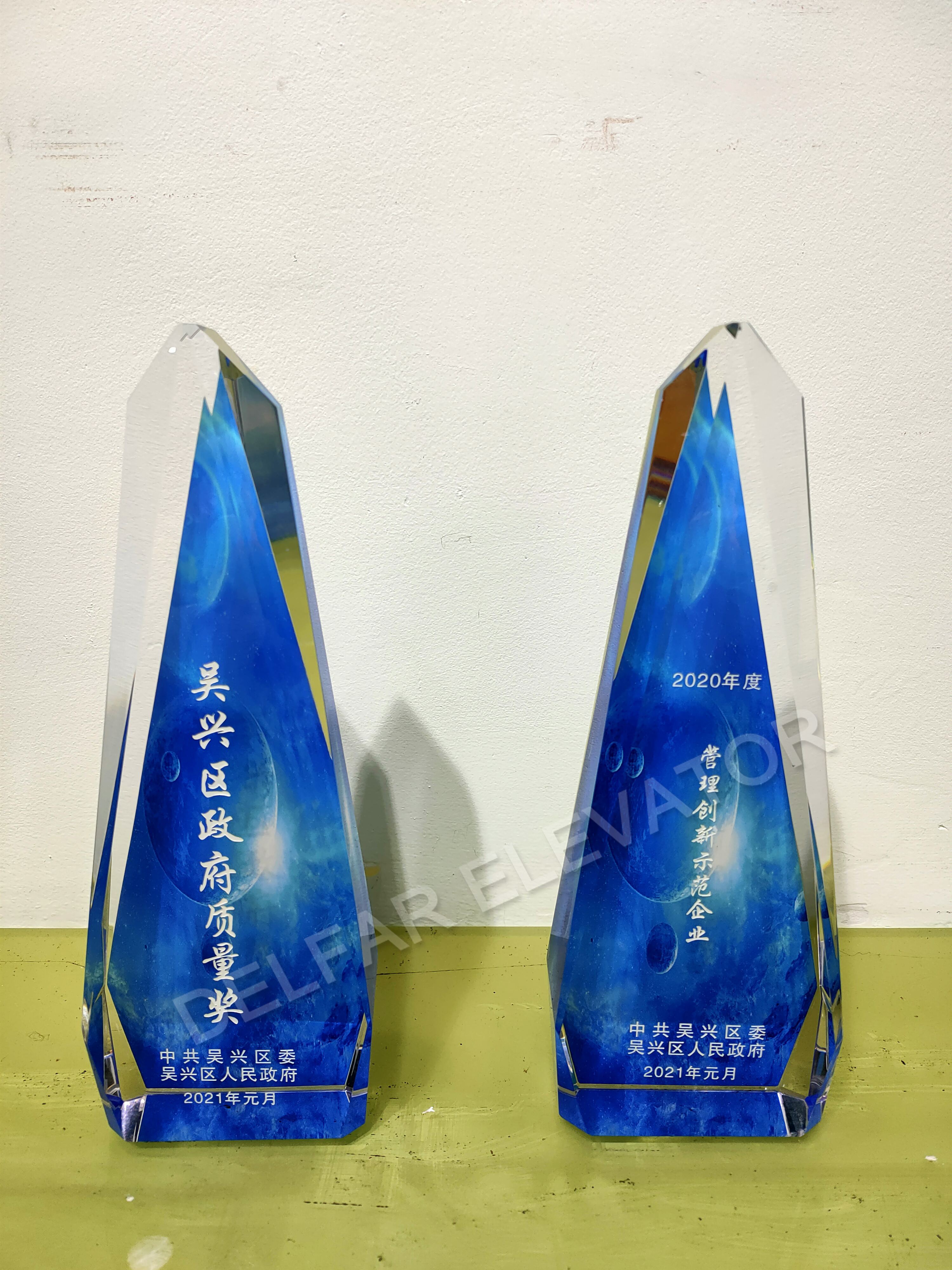 Quality Award by the Government of Wuxing