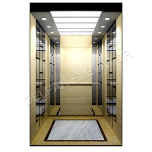Luxurious marble veneer passenger elevator