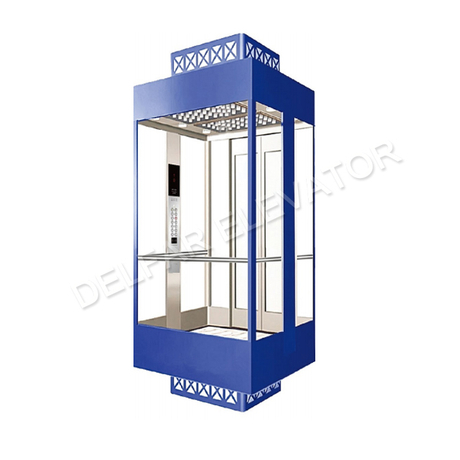 Blue Painted Observation Elevator