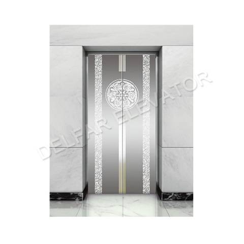 Delfar Elevator mirror etched hot selling landing door-D20535
