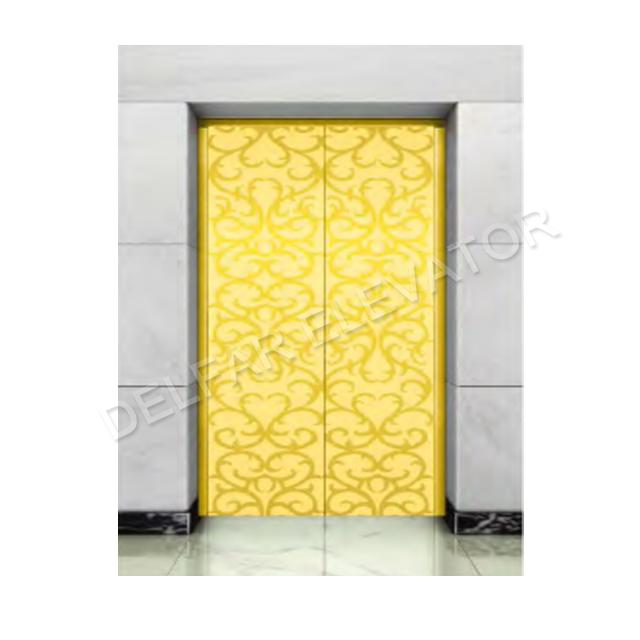 Newest finish Best Quality Ti-gold mirror etched st.st. Landing door