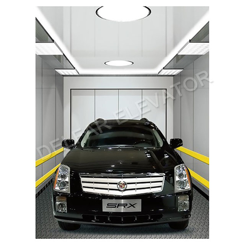 High Quality Hairline St.st. Decoration MRL Car Elevator