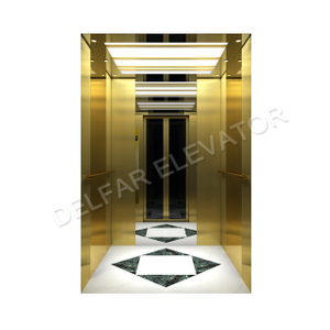 DELFAR Ti-gold Mirror St.st. Home Elevator