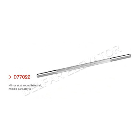 Mirror St.st. Round Handrail, Middle Part Acrylic D77022