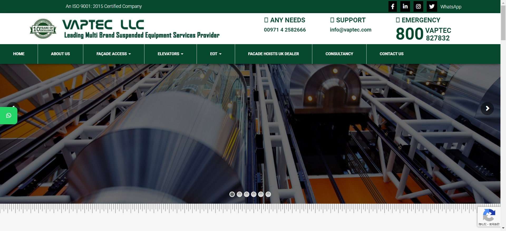 Ms VAPTEC LLC - elevator company in sharjah - Delfar