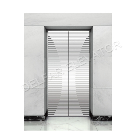 High quality mirror etched stainless steel landing door-D20508