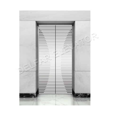 High quality mirror etched stainless steel landing door-D20508