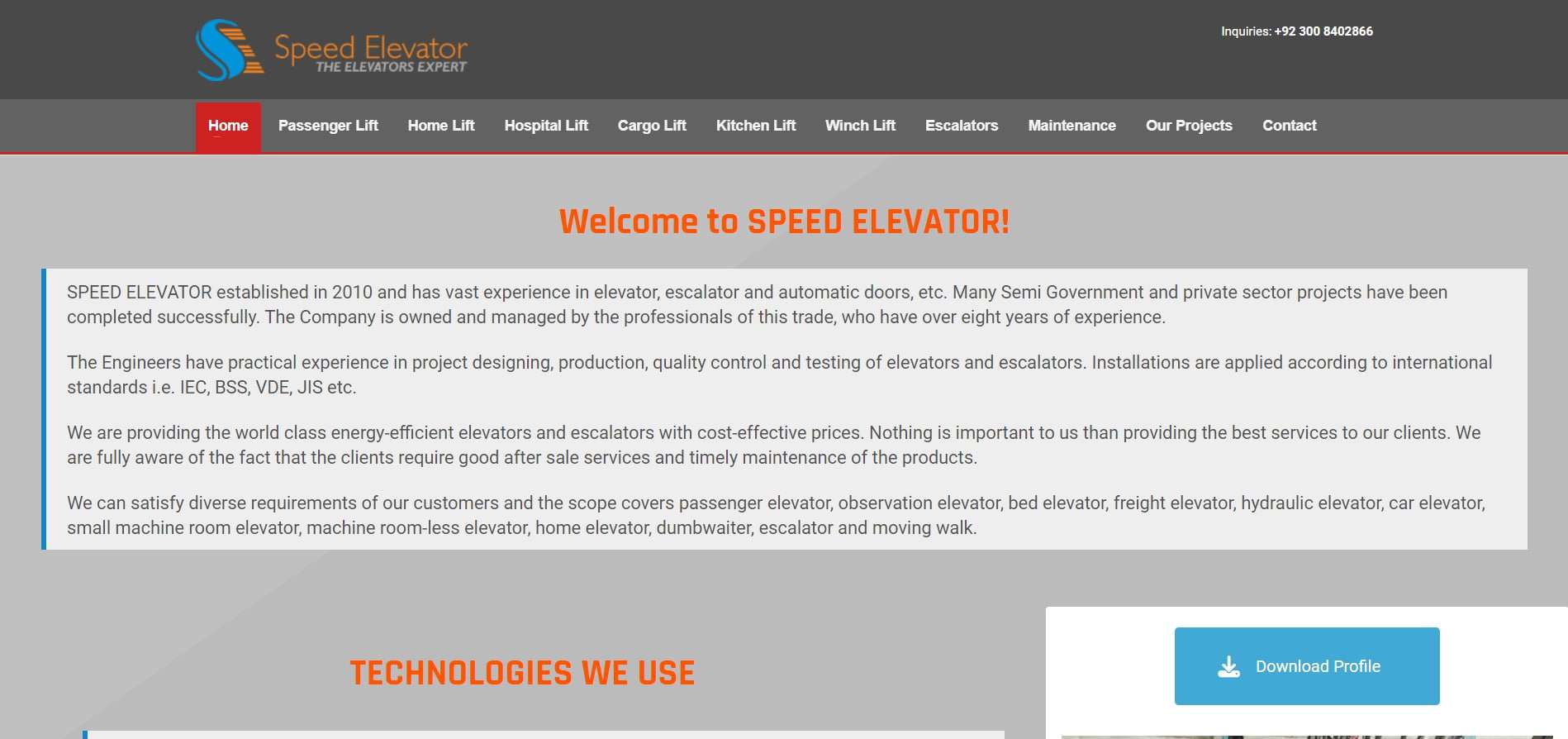 SPEED ELEVATOR