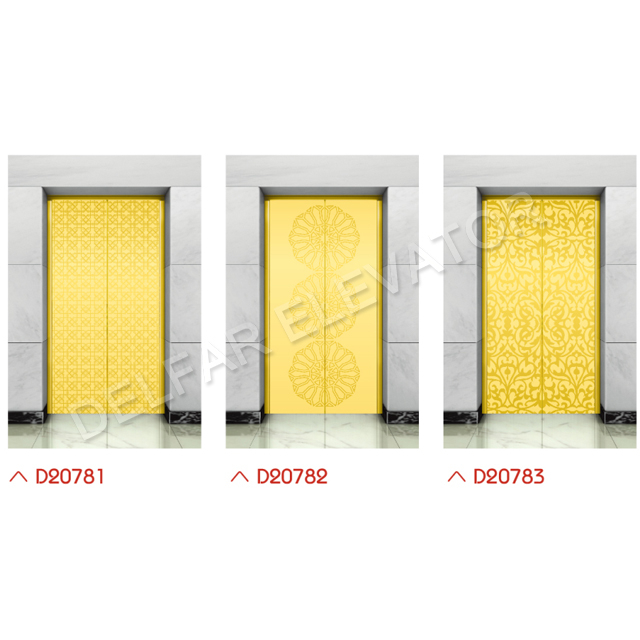 Champagne gold mirror passenger elevator with high quality