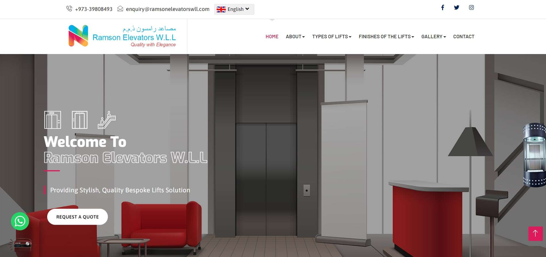 Ramson Elevators W.L.L - elevator companies in Bahrain - Delfar