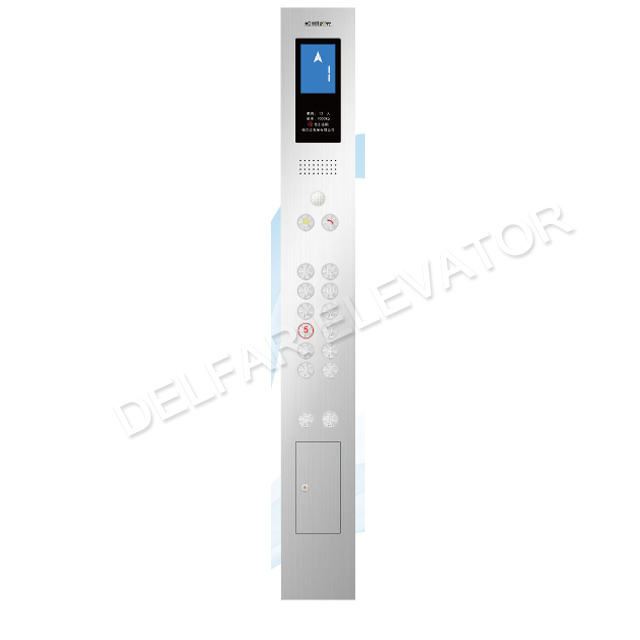 Hairline etched st.st. square type elevator