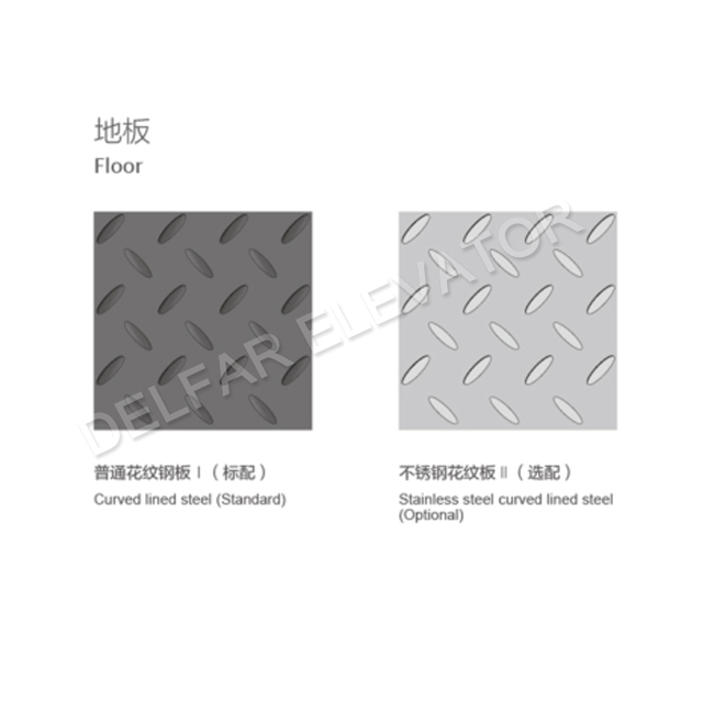 High Quality Hairline St.st. Decoration MRL Car Elevator