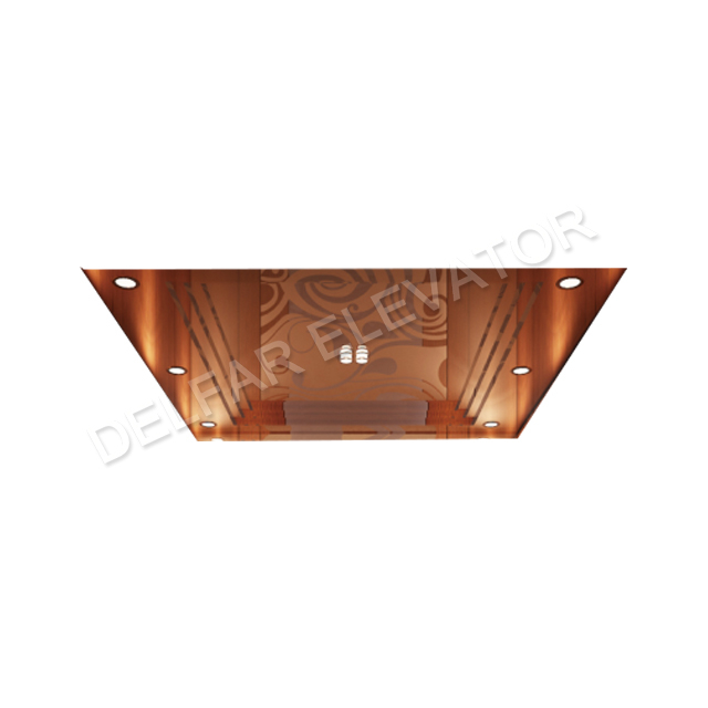 Rose Gold Mirror St.st. Decoration Passenger Elevator