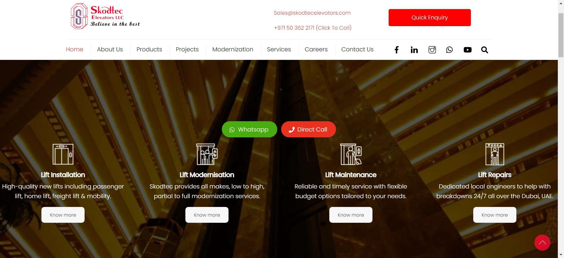 Skodtec Elevators - elevator company in sharjah - Delfar