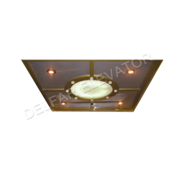 High Quality Ti-gold Mirror Decoration Passenger Elevator